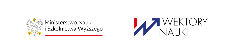 Logo Ministerstwa Nauki i Szkolnictwa Wyższego oraz Wektory Nauki