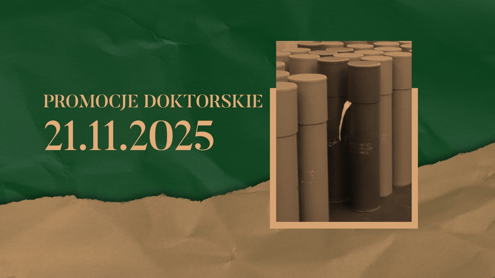 Baner zapowiadający ochody Dnia patrona UPP, wraz ze zdjęciem dworku Augusta Cieszkowskiego w Wierzenicy i zdjęciem patrona 