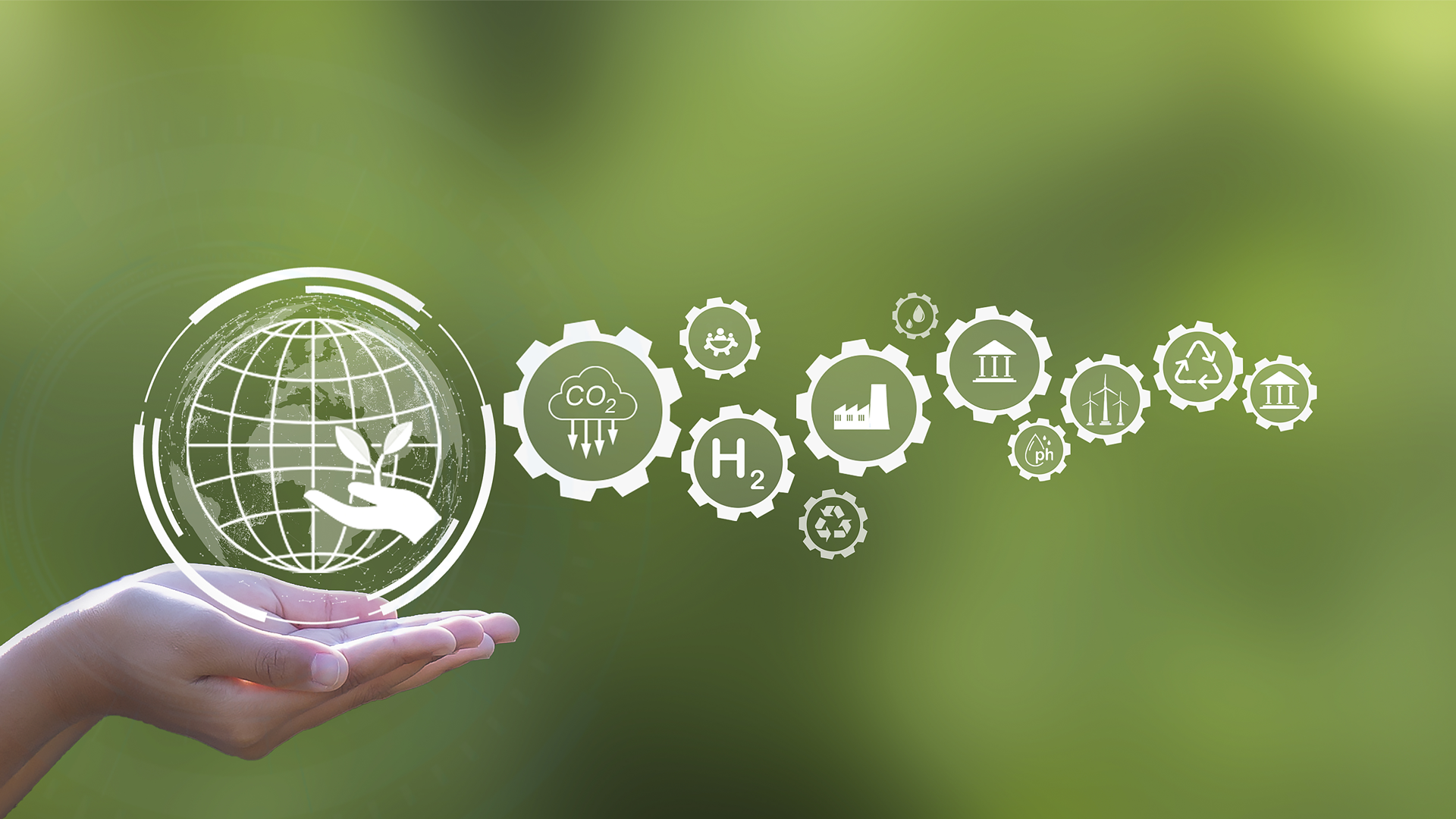 Koncepcja ochrony środowiska i ekologii zielona energia wewnątrz 