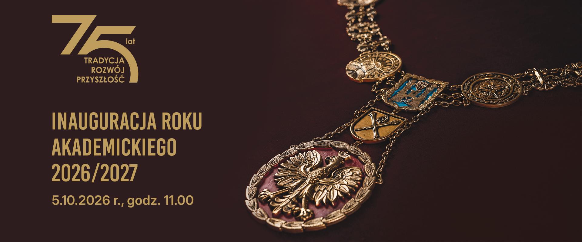 Baner z napisem Inaauguracja roku akademickiego 2026/2027