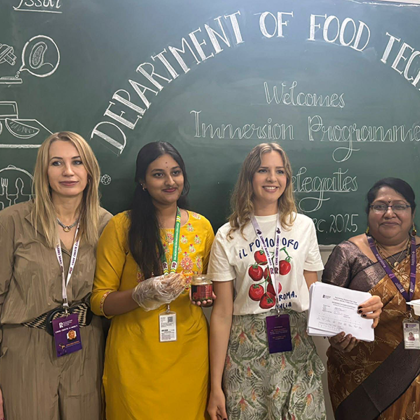 Podczas wizyty na Nniwersytecie w Chennai