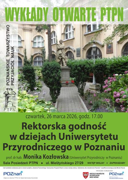 Rektorska godność w dziejach Uniwersytetu Przyrodniczego w Poznaniu - plakat