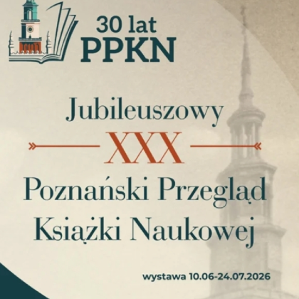 XXX Poznański Przegląd Książki Naukowej - grafika informacyjna
