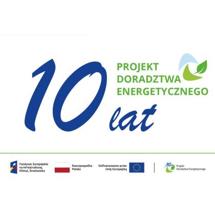 napis 10 lat projekt doradztwa energetycznego