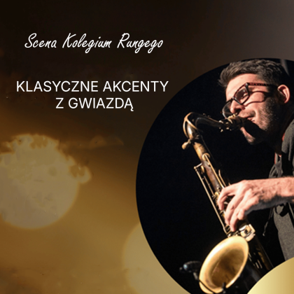 obraz z motywem artysty grającym na saxofonie